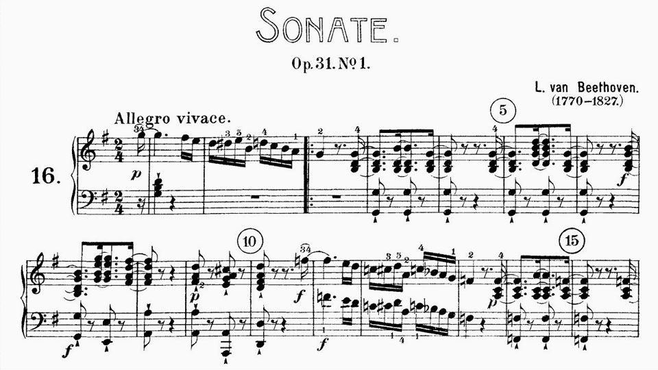No16 Op31 No1 Allegro Vivace